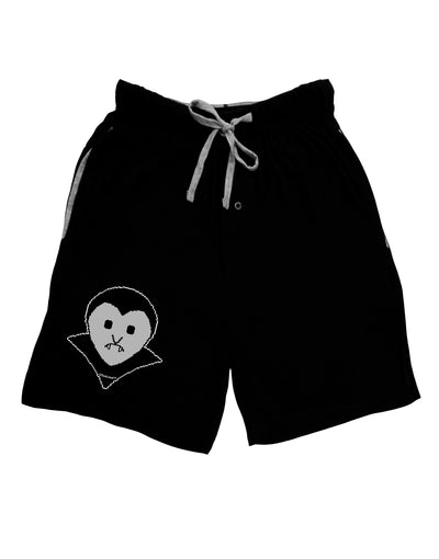 Cute Pixel Vampire Male Adult Lounge Shorts-Lounge Shorts-TooLoud-Black-Small-Davson Sales