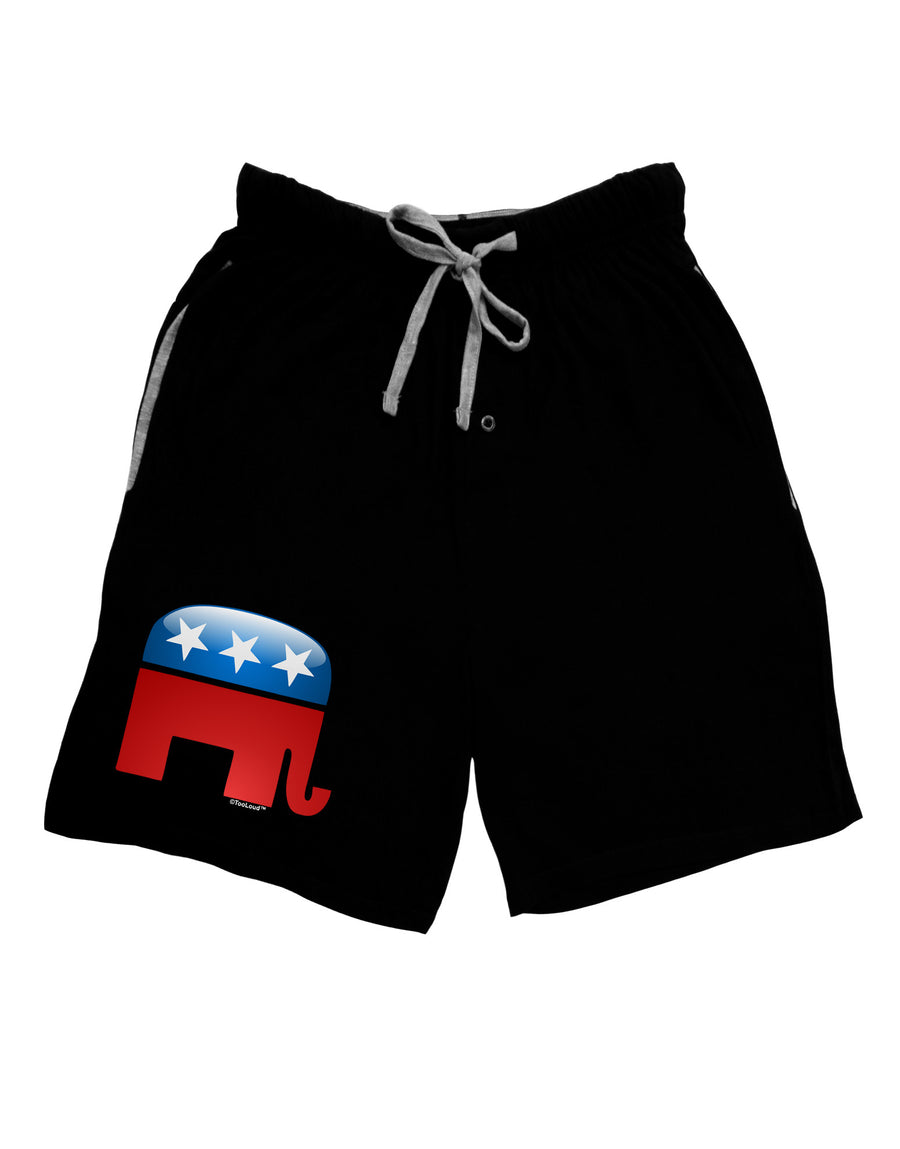 Republican Bubble Symbol Adult Lounge Shorts-Lounge Shorts-TooLoud-Red-Small-Davson Sales