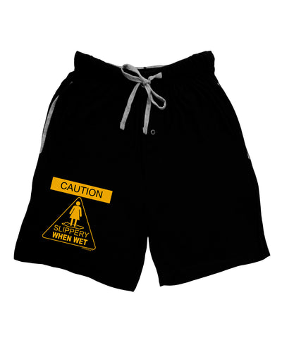 Slippery When Wet Adult Lounge Shorts-Lounge Shorts-TooLoud-Black-Small-Davson Sales