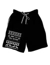 Baby It's Cold Outside Christmas Sweater Design Adult Lounge Shorts - Red or Black-Lounge Shorts-TooLoud-Black-Small-Davson Sales