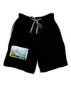 CO Fog Mountains Text Relaxed Adult Lounge Shorts-Lounge Shorts-TooLoud-Black-Small-Davson Sales