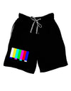 Color Bars Test Signal Adult Lounge Shorts - Red or Black by TooLoud-TooLoud-Black-Small-Davson Sales