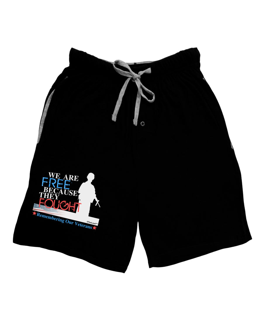 Because They Fought - Veterans Relaxed Adult Lounge Shorts-Lounge Shorts-TooLoud-Black-Small-Davson Sales