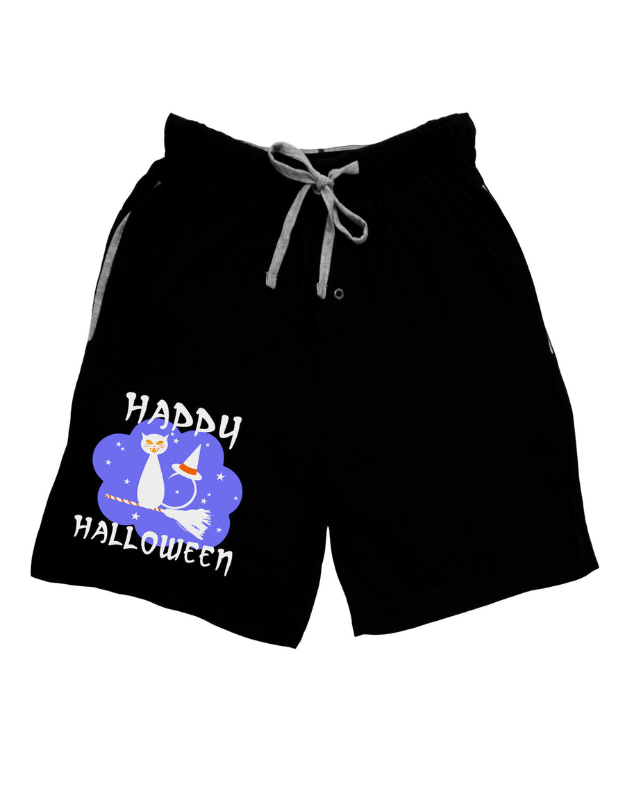 Witch Cat Adult Lounge Shorts-Lounge Shorts-TooLoud-Red-Small-Davson Sales