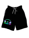 Heart Dubstep Relaxed Adult Lounge Shorts-Lounge Shorts-TooLoud-Black-Small-Davson Sales