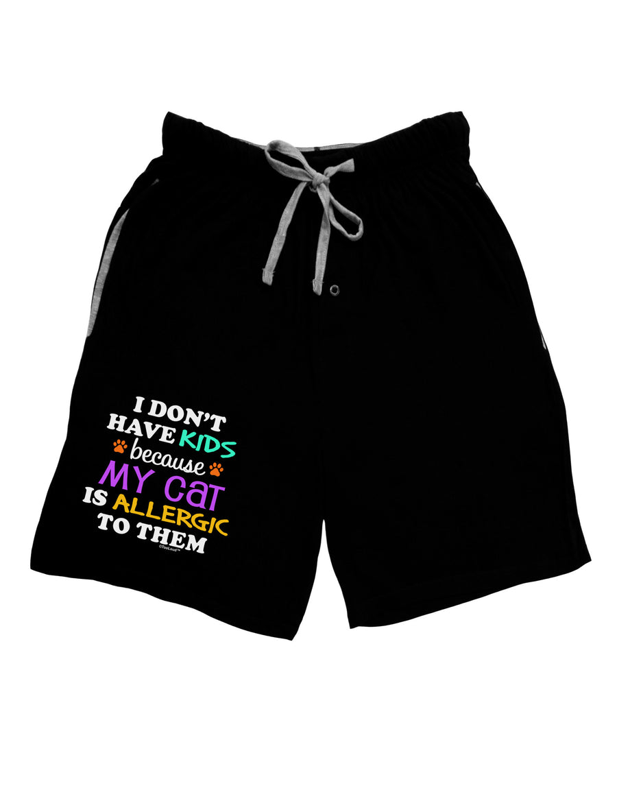 I Don't Have Kids - Cat Adult Lounge Shorts-Lounge Shorts-TooLoud-Red-Small-Davson Sales