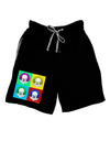 Clown Face Pop Art 2 Adult Lounge Shorts-Lounge Shorts-TooLoud-Black-Small-Davson Sales