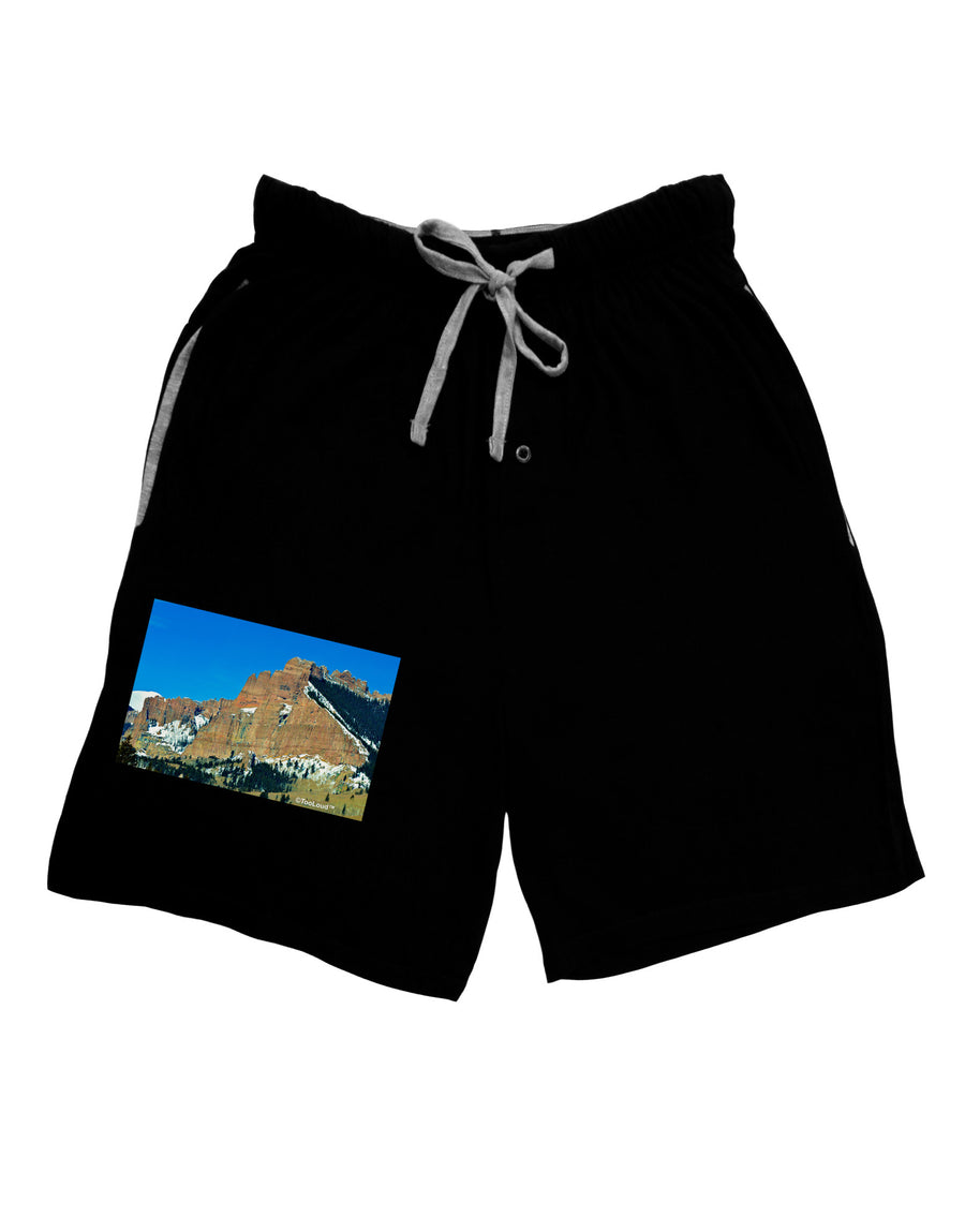 Colorado Snowy Mountains Relaxed Adult Lounge Shorts-Lounge Shorts-TooLoud-Red-Small-Davson Sales