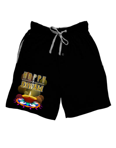 Happy Diwali - Rangoli and Diya Adult Lounge Shorts by-Lounge Shorts-TooLoud-Black-Small-Davson Sales