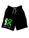 Hope for a Cure - Lime Green Ribbon Lyme Disease - Flowers Adult Lounge Shorts-Lounge Shorts-TooLoud-Black-Small-Davson Sales