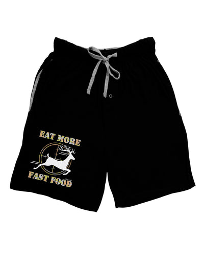 Eat More Fast Food - Deer Adult Lounge Shorts-Lounge Shorts-TooLoud-Black-Small-Davson Sales