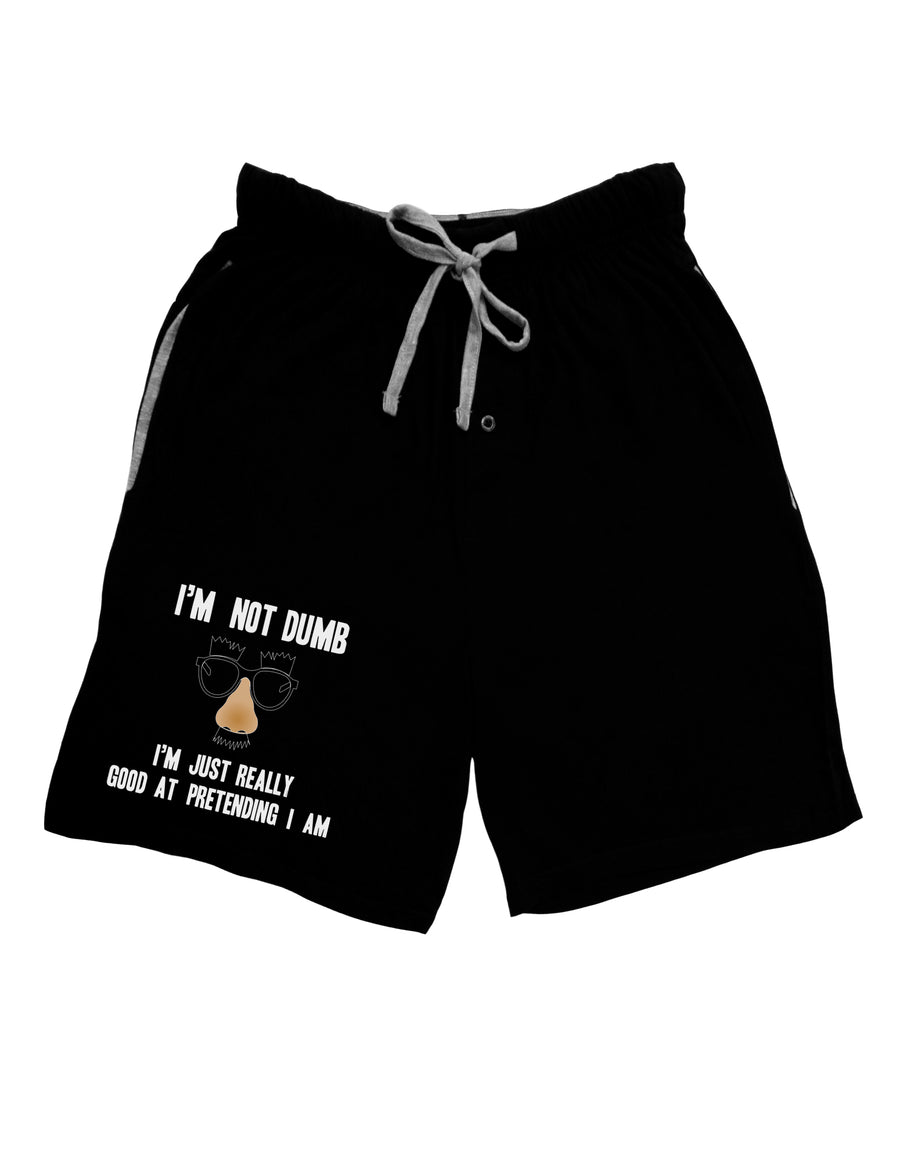 TooLoud I'm not Dumb I'm Just really good at pretending I am Dark Adult Lounge Shorts-Lounge Shorts-TooLoud-Red-Small-Davson Sales