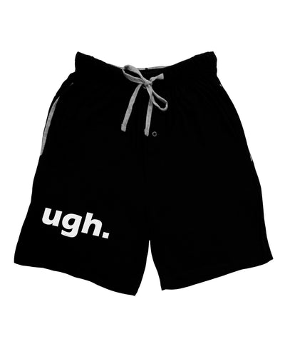 ugh funny text Adult Lounge Shorts by TooLoud-Lounge Shorts-TooLoud-Black-Small-Davson Sales