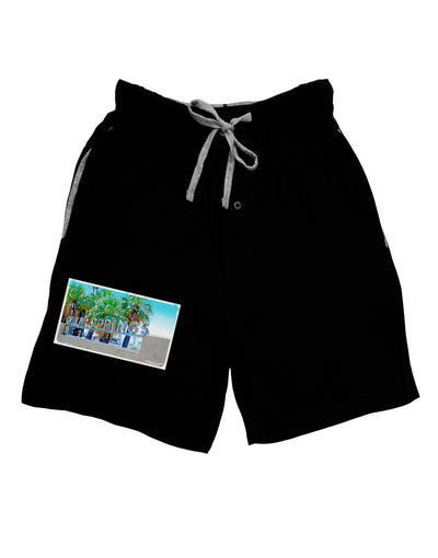 Palm Springs Watercolor Adult Lounge Shorts-Lounge Shorts-TooLoud-Black-Small-Davson Sales