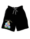 Happy Easter Gel Look Print Adult Lounge Shorts-Lounge Shorts-TooLoud-Black-Small-Davson Sales