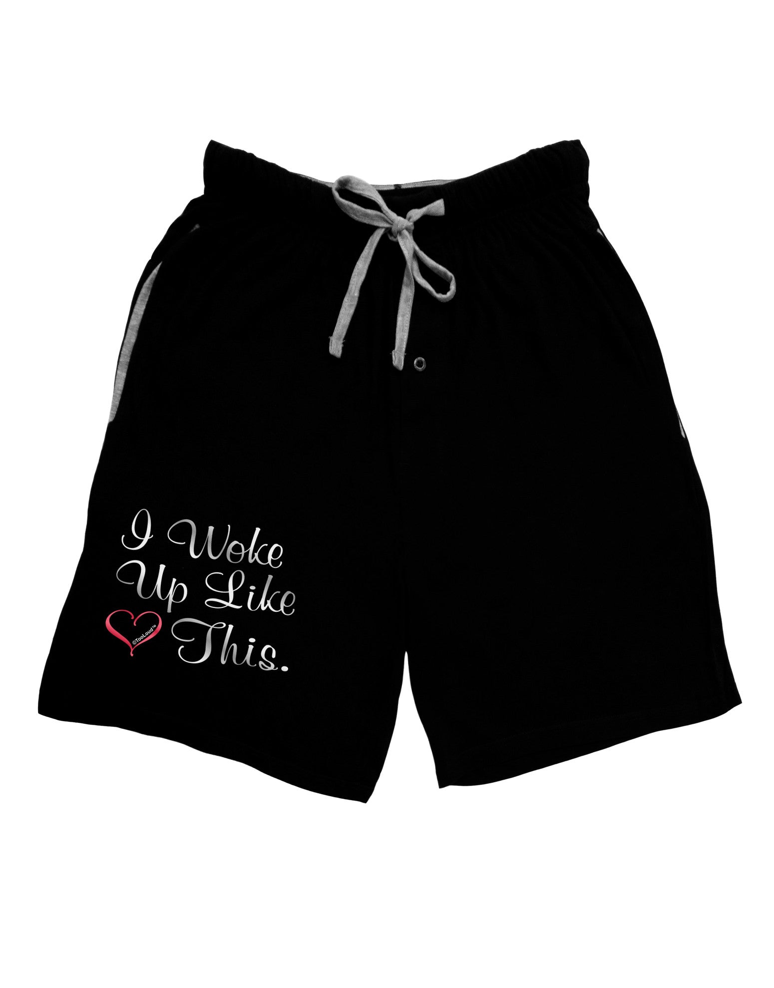 I Woke Up Like This Adult Lounge Shorts-Lounge Shorts-TooLoud-Black-Small-Davson Sales