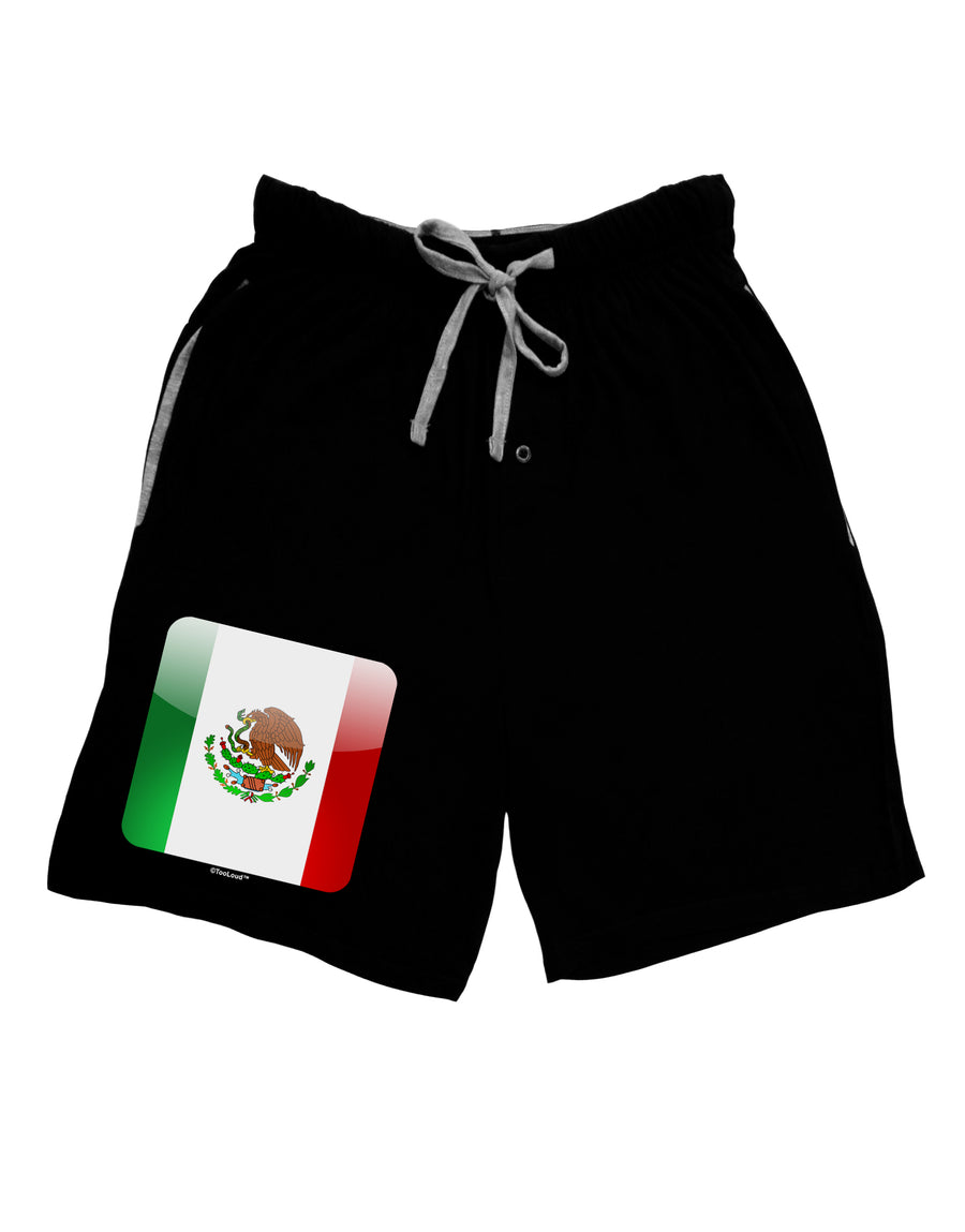 Mexican Flag App Icon Adult Lounge Shorts by TooLoud-Lounge Shorts-TooLoud-Black-Small-Davson Sales