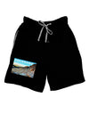 CO Rockies View with Text Adult Lounge Shorts-Lounge Shorts-TooLoud-Black-Small-Davson Sales