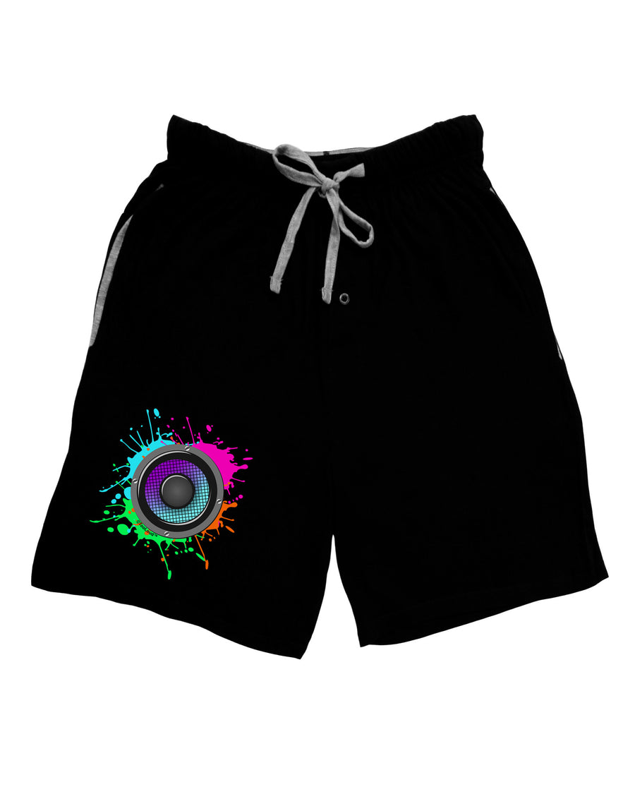 Paint Splatter Speaker Adult Lounge Shorts-Lounge Shorts-TooLoud-Black-Small-Davson Sales