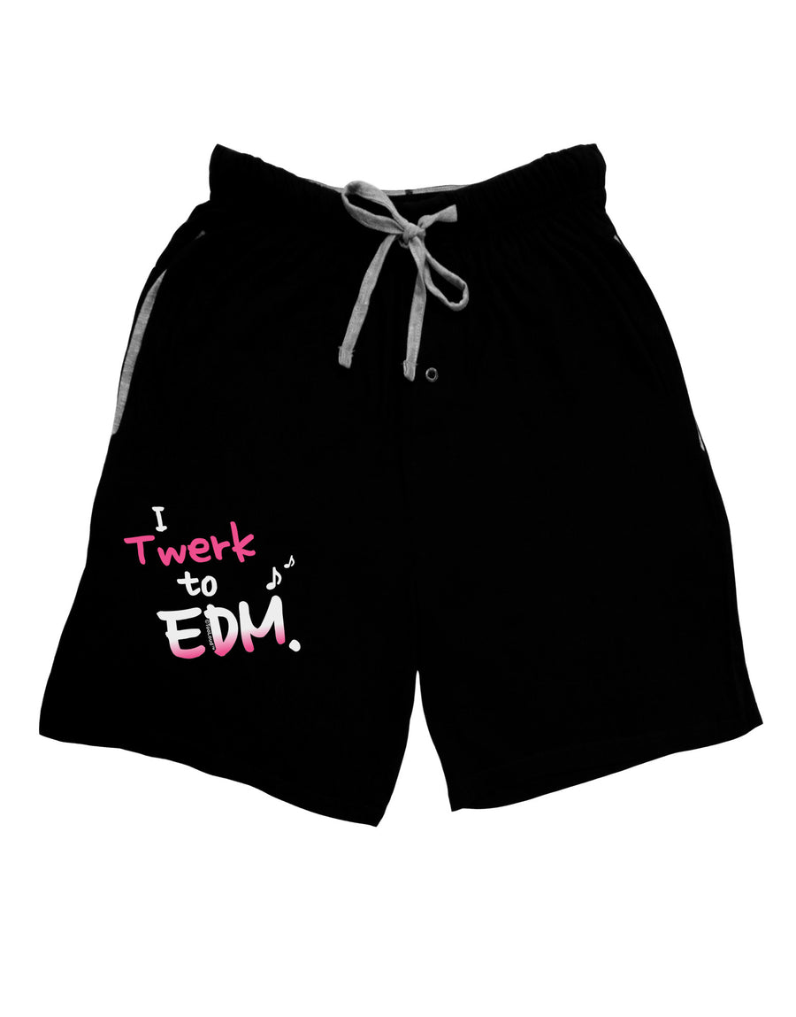 Twerk To EDM Pink Relaxed Adult Lounge Shorts-Lounge Shorts-TooLoud-Black-Small-Davson Sales