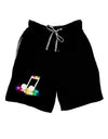 Paint Music Note Relaxed Adult Lounge Shorts-Lounge Shorts-TooLoud-Black-Small-Davson Sales