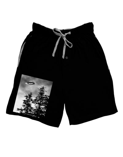 UFO Sighting - Extraterrestrial Adult Lounge Shorts - Red or Black by TooLoud-Lounge Shorts-TooLoud-Black-Small-Davson Sales