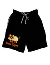 Cute Taco Tiger Text Adult Lounge Shorts-Lounge Shorts-TooLoud-Black-Small-Davson Sales