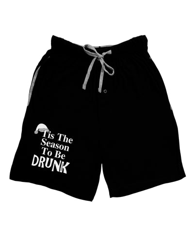 Season To Be Drunk BnW Relaxed Adult Lounge Shorts-Lounge Shorts-TooLoud-Black-Small-Davson Sales