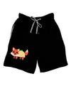 Cute Taco Fox Adult Lounge Shorts-Lounge Shorts-TooLoud-Black-Small-Davson Sales