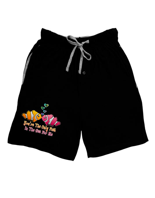 Kissy Clownfish Only Fish In The Sea Adult Lounge Shorts-Lounge Shorts-TooLoud-Black-Small-Davson Sales