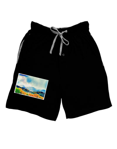 Colorado Mountain Scene Adult Lounge Shorts-Lounge Shorts-TooLoud-Black-Small-Davson Sales