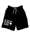 St Patrick is my Drinking Buddy Adult Lounge Shorts - Red or Black-Lounge Shorts-TooLoud-Black-Small-Davson Sales