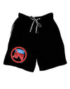 Distressed No Republicans Sign Adult Lounge Shorts-Lounge Shorts-TooLoud-Black-Small-Davson Sales