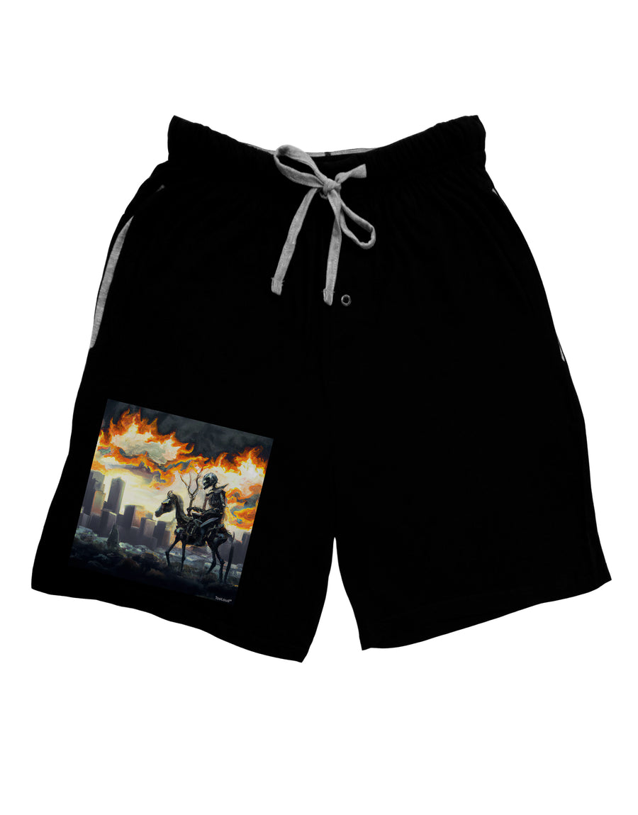 Grimm Reaper Halloween Design Adult Lounge Shorts-Mens-LoungeShorts-TooLoud-Red-Small-Davson Sales