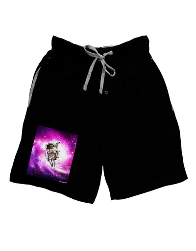 Astronaut Cat Adult Lounge Shorts-Lounge Shorts-TooLoud-Black-Small-Davson Sales