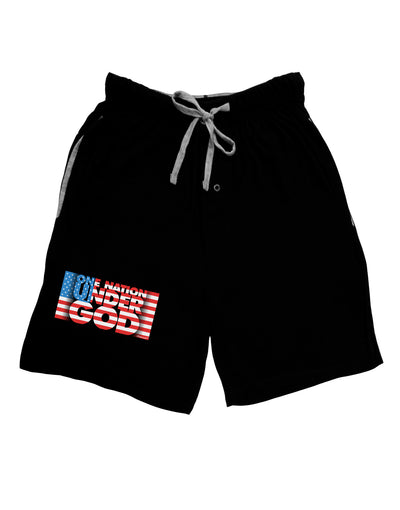 One Nation Under God Adult Lounge Shorts-Lounge Shorts-TooLoud-Black-Small-Davson Sales