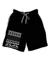 Ugly Christmas Sweater Snowflake Reindeer Pattern Adult Lounge Shorts - Red or Black-Lounge Shorts-TooLoud-Black-Small-Davson Sales