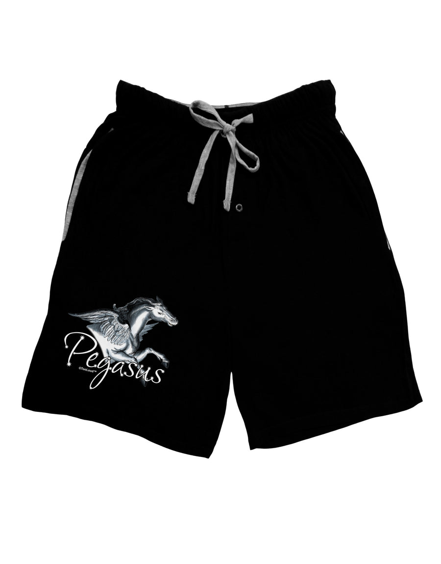 Pegasus Color Illustration Adult Lounge Shorts-Lounge Shorts-TooLoud-Red-Small-Davson Sales