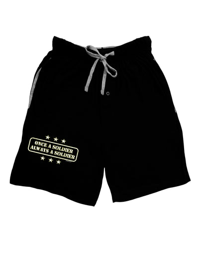 Always A Soldier Adult Lounge Shorts-Lounge Shorts-TooLoud-Black-Small-Davson Sales
