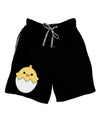 Cute Hatching Chick Design Adult Lounge Shorts - Red or Black by TooLoud-Lounge Shorts-TooLoud-Black-Small-Davson Sales