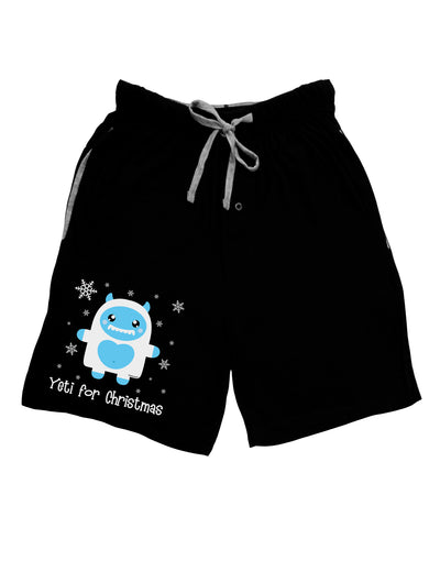 Yeti (Ready) for Christmas - Abominable Snowman Adult Lounge Shorts - Red or Black by TooLoud-Lounge Shorts-TooLoud-Black-Small-Davson Sales