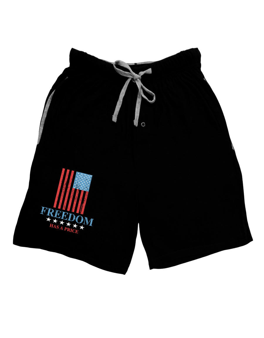 Freedom Flag Color Relaxed Adult Lounge Shorts-Lounge Shorts-TooLoud-Black-Small-Davson Sales