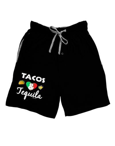 Tacos & Tequila Adult Lounge Shorts-Lounge Shorts-TooLoud-Black-Small-Davson Sales