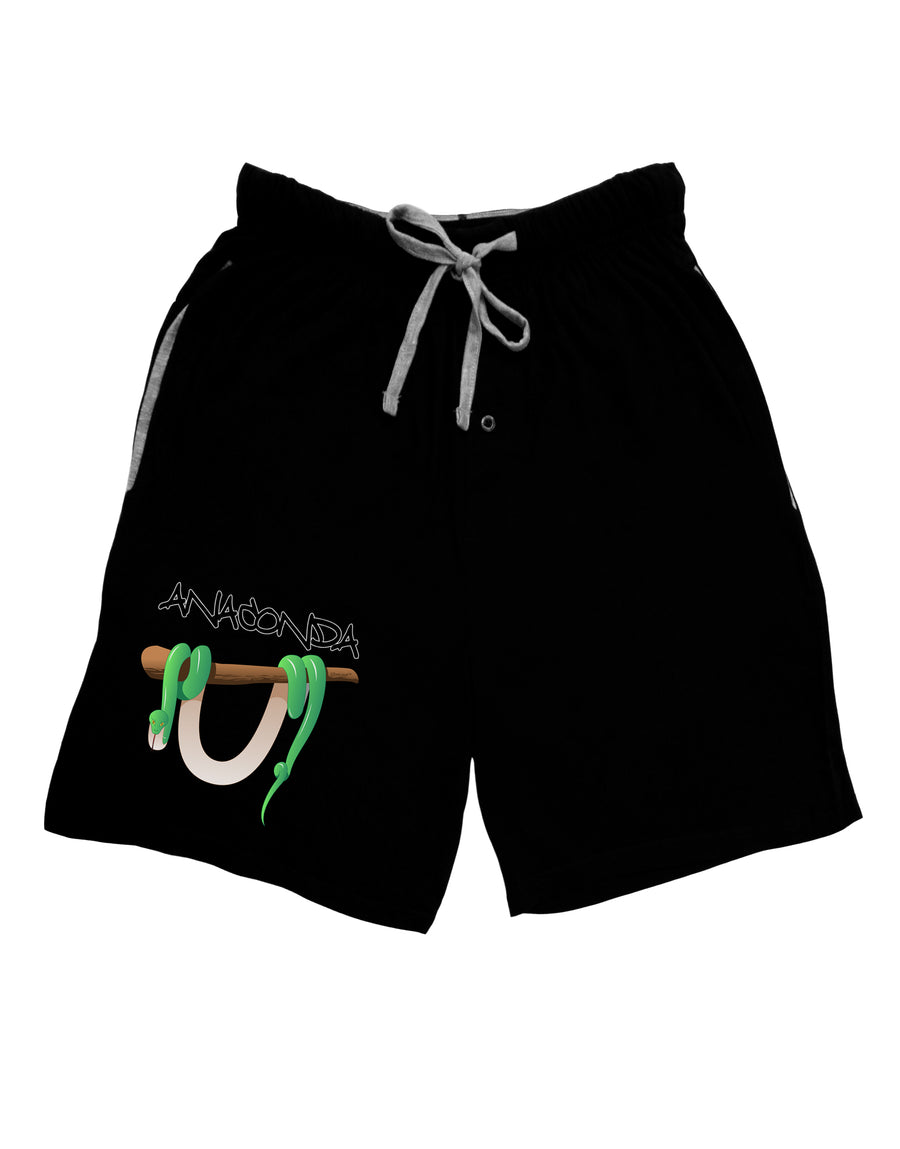 Anaconda Design Green Text Adult Lounge Shorts - Red or Black-Lounge Shorts-TooLoud-Red-Small-Davson Sales