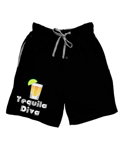 Tequila Diva - Cinco de Mayo Design Adult Lounge Shorts by TooLoud-Lounge Shorts-TooLoud-Black-Small-Davson Sales