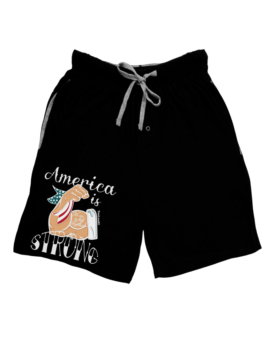 America is Strong We will Overcome This Dark Adult Lounge Shorts-Lounge Shorts-TooLoud-Red-Small-Davson Sales