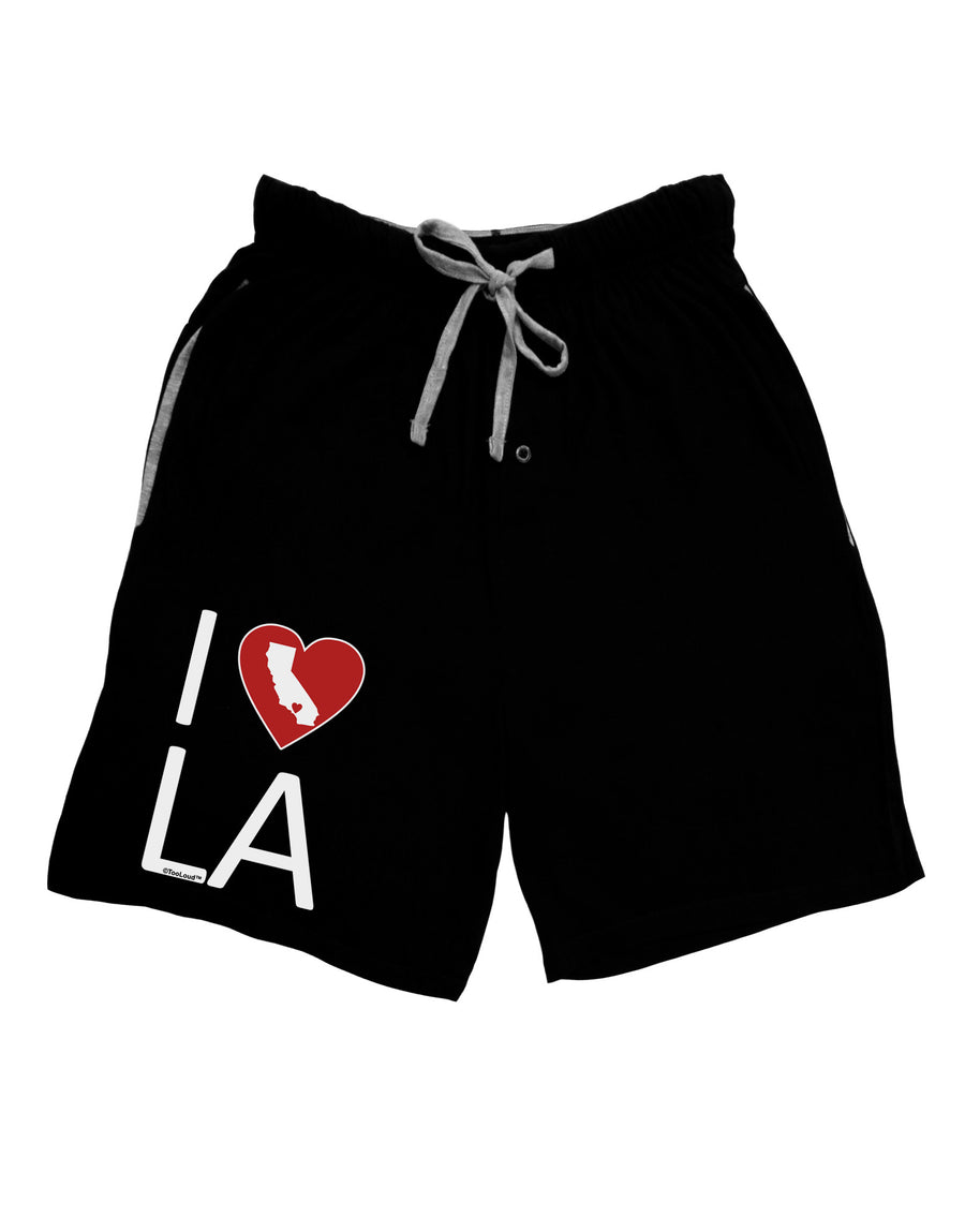 I Heart Los Angeles Adult Lounge Shorts-Lounge Shorts-TooLoud-Red-Small-Davson Sales