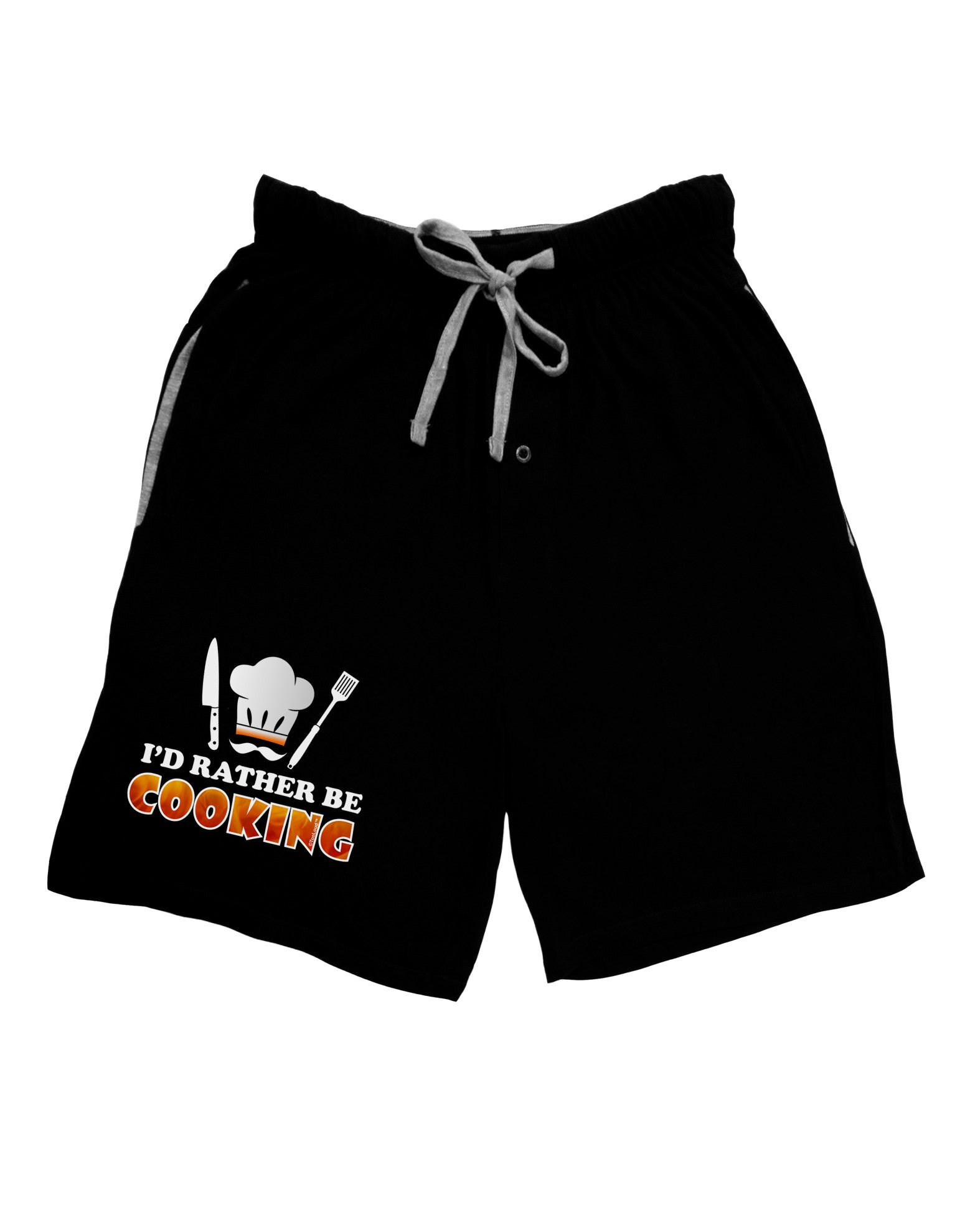 I'd Rather Be Cooking Adult Lounge Shorts-Lounge Shorts-TooLoud-Black-Small-Davson Sales