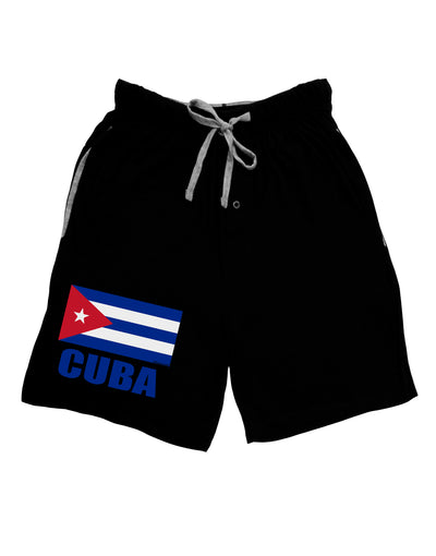 Cuba Flag Cuban Pride Adult Lounge Shorts by TooLoud-Lounge Shorts-TooLoud-Black-Small-Davson Sales