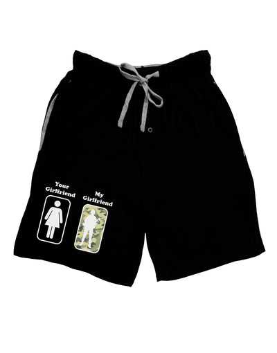 TooLoud Your Girlfriend My Girlfriend Military Adult Lounge Shorts-Lounge Shorts-TooLoud-Black-Small-Davson Sales